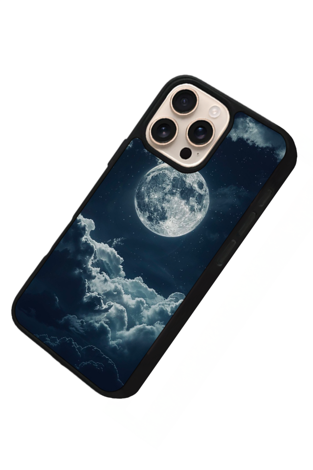 iPhone 16 Pro Max Uyumlu Ay Tasarımlı Glossy Premium Kılıf