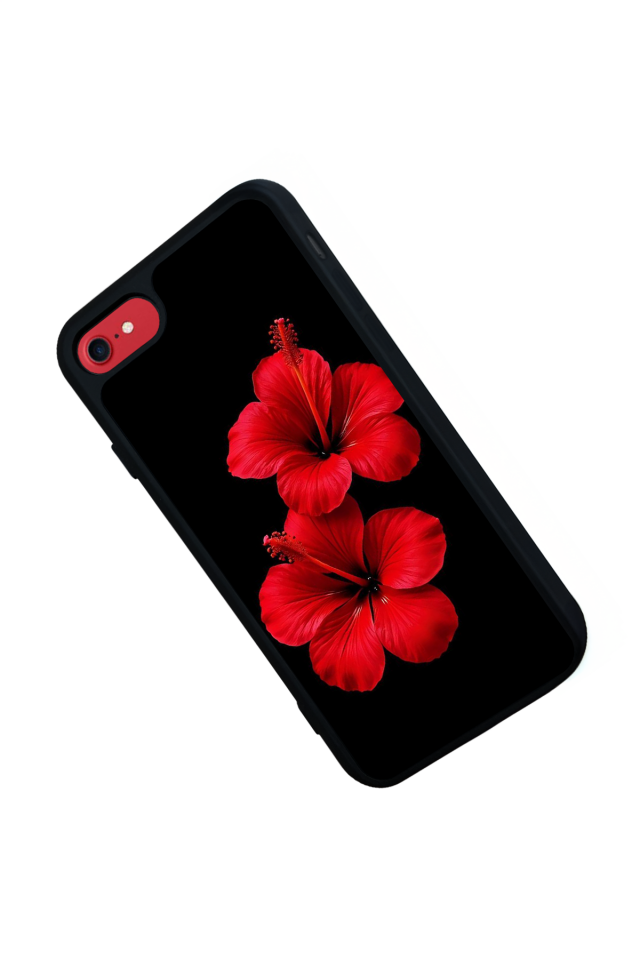 iPhone 8 Uyumlu Cicek Tasarımlı Glossy Premium Kılıf