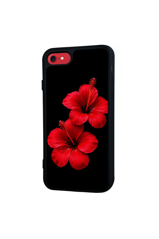 iPhone 8 Uyumlu Cicek Tasarımlı Glossy Premium Kılıf