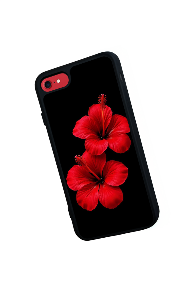 iPhone 8 Uyumlu Cicek Tasarımlı Glossy Premium Kılıf