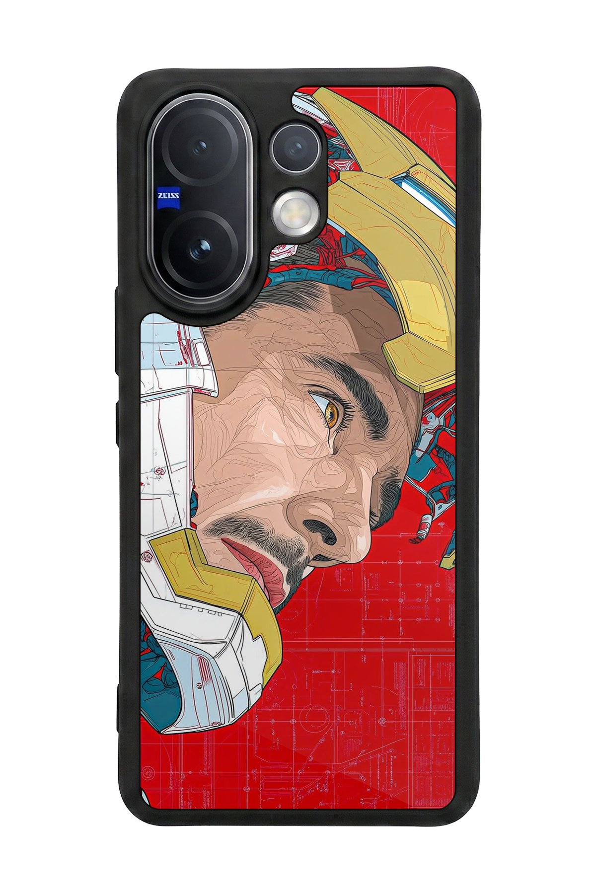 Vivo V60 Uyumlu Iron Man ( Demir Adam ) Tasarımlı Glossy Premium Kılıf