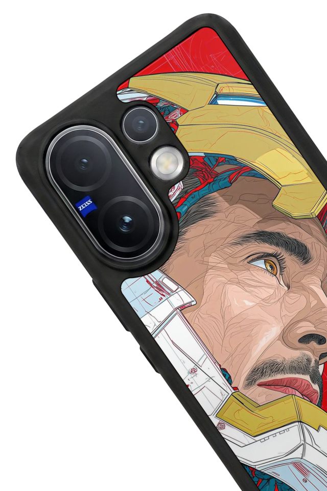 Vivo V60 Uyumlu Iron Man ( Demir Adam ) Tasarımlı Glossy Premium Kılıf