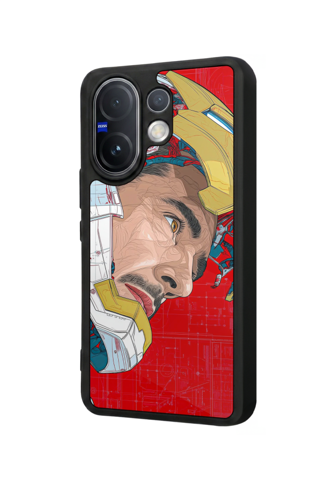 Vivo V60 Uyumlu Iron Man ( Demir Adam ) Tasarımlı Glossy Premium Kılıf