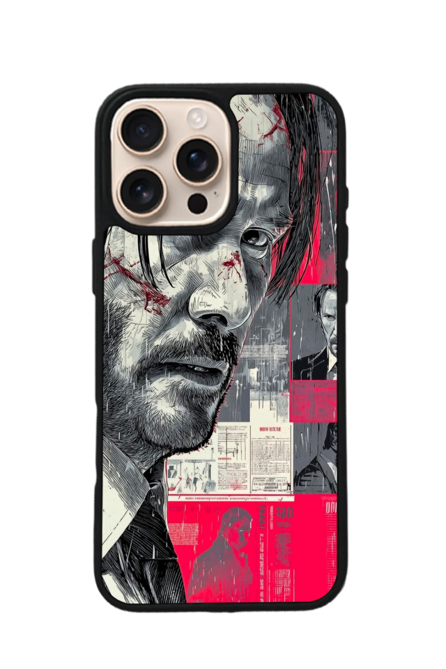 iPhone 16 Pro Uyumlu JohnWick Tasarımlı Glossy Premium Kılıf