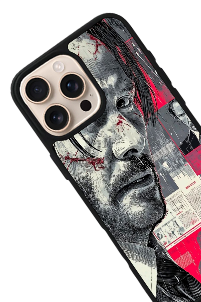 iPhone 16 Pro Uyumlu JohnWick Tasarımlı Glossy Premium Kılıf