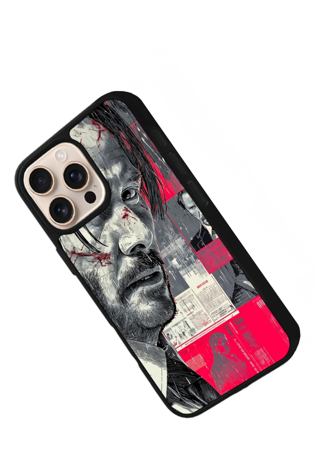 iPhone 16 Pro Uyumlu JohnWick Tasarımlı Glossy Premium Kılıf