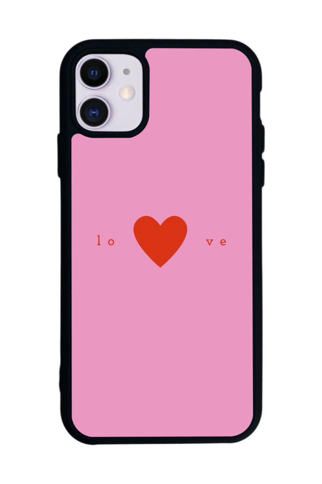 iPhone 11 Uyumlu Kalp Love Tasarımlı Glossy Premium Kılıf