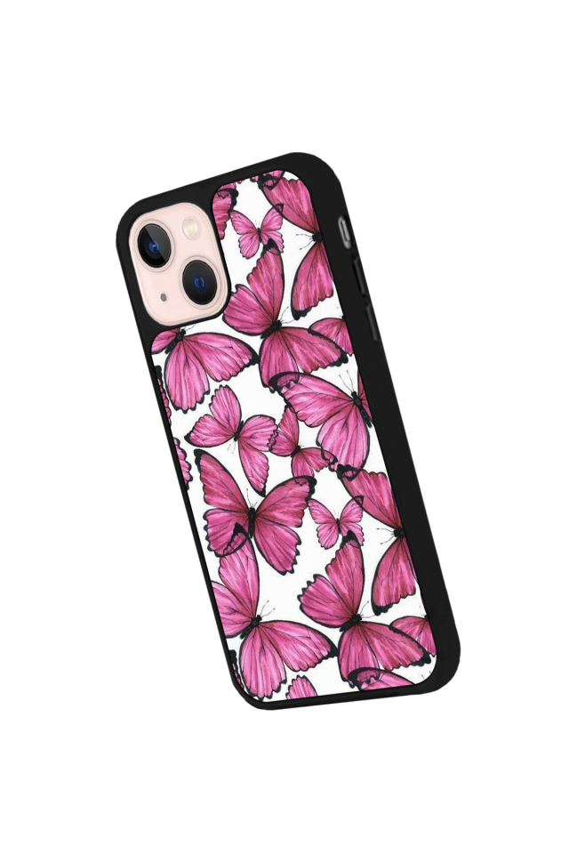 iPhone 15 Uyumlu Kelebek Tasarımlı Glossy Premium Kılıf