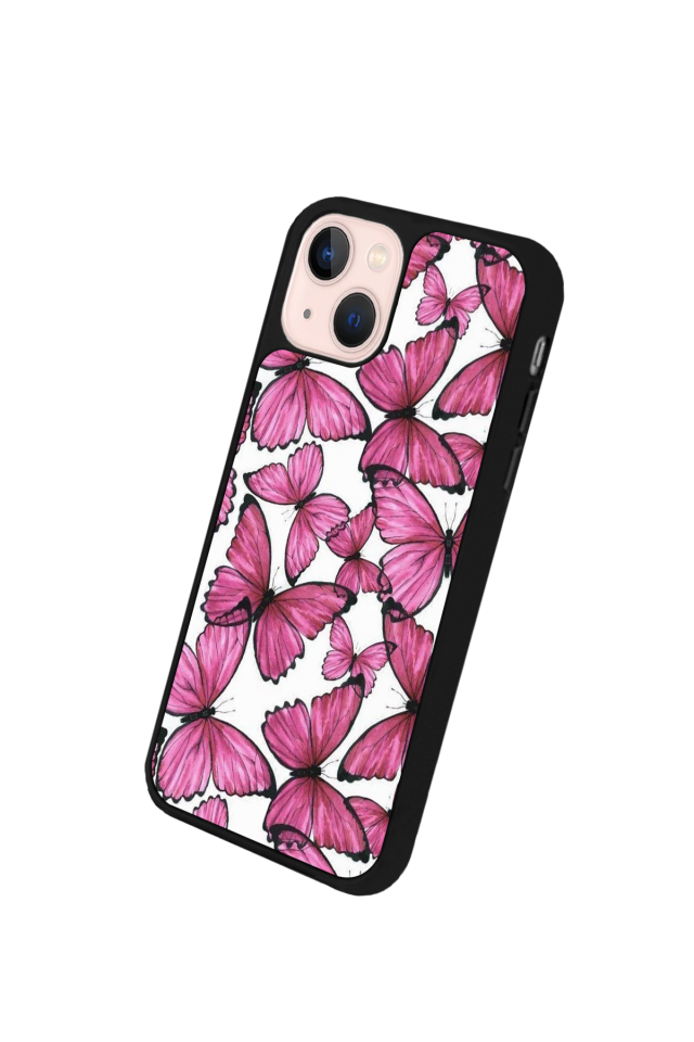 iPhone 15 Uyumlu Kelebek Tasarımlı Glossy Premium Kılıf