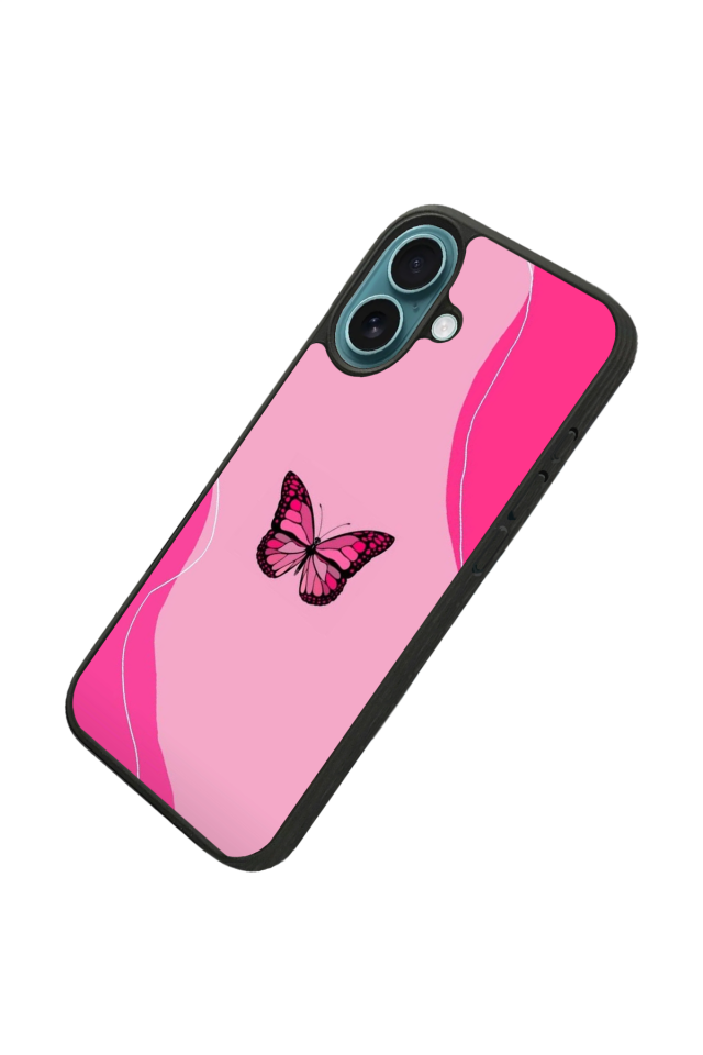 iPhone 16 Plus Uyumlu Kelebek Tasarımlı Glossy Premium Kılıf