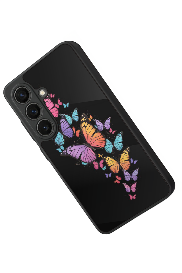 Samsung Galaxy S26 Uyumlu Kelebek Tasarımlı Glossy Premium Kılıf