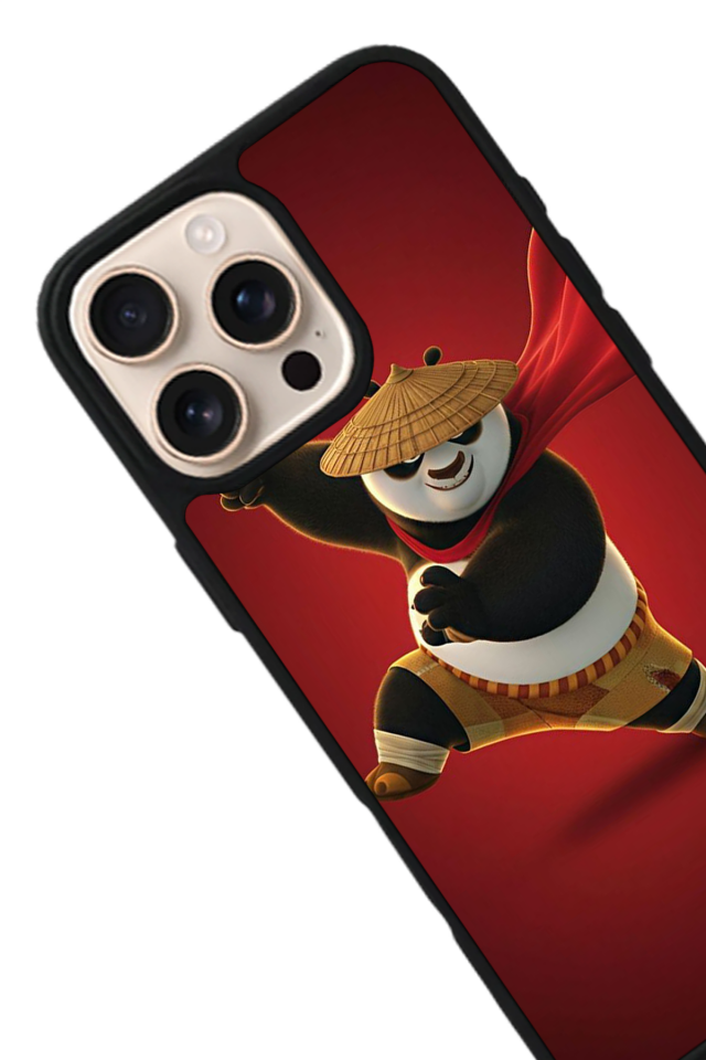 iPhone 16 Pro Max Uyumlu Kung Fu Panda Tasarımlı Glossy Premium Kılıf