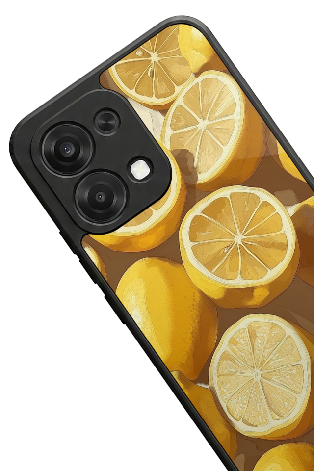 Oppo A6 Pro Uyumlu Limon Tasarımlı Glossy Premium Kılıf