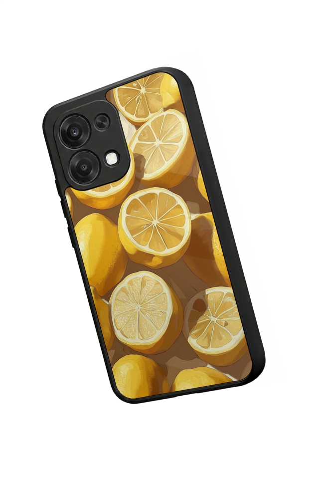 Oppo A6 Pro Uyumlu Limon Tasarımlı Glossy Premium Kılıf