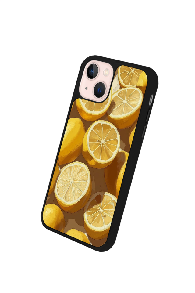 iPhone 13 Mini Uyumlu Limon Tasarımlı Glossy Premium Kılıf