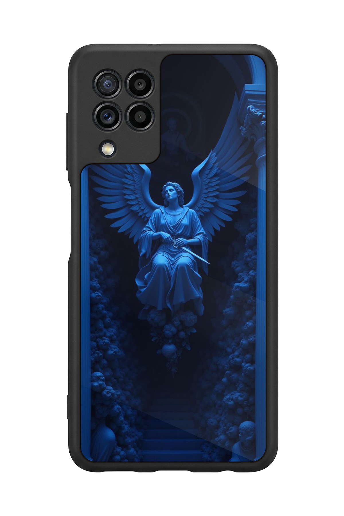 Samsung Galaxy M32 Uyumlu Melek Tasarımlı Glossy Premium Kılıf