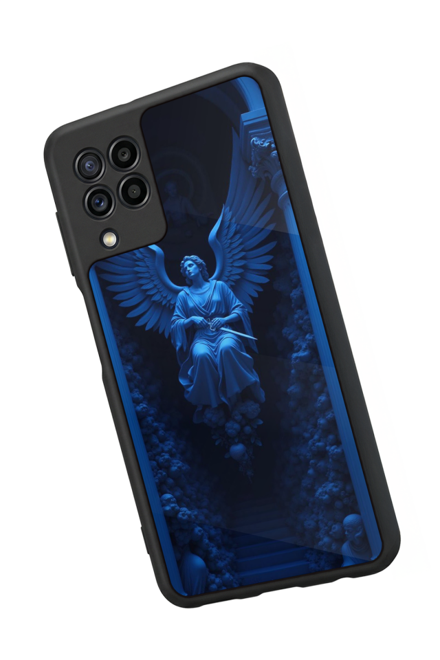 Samsung Galaxy M32 Uyumlu Melek Tasarımlı Glossy Premium Kılıf