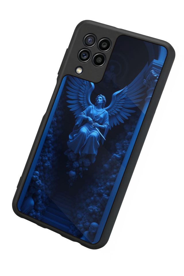 Samsung Galaxy M32 Uyumlu Melek Tasarımlı Glossy Premium Kılıf