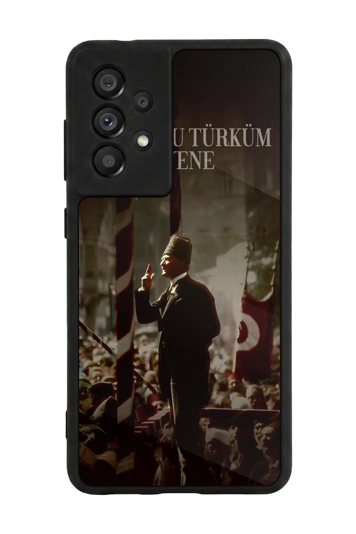 Samsung Galaxy A73 Uyumlu Mustafa Kemal Ataturk Tasarımlı Glossy Premium Kılıf
