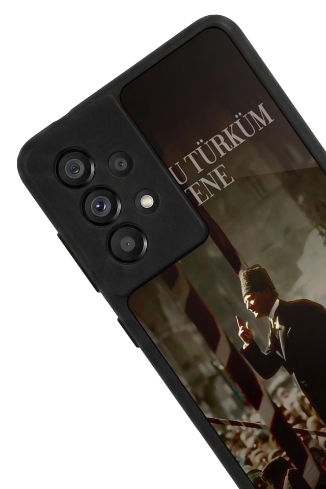 Samsung Galaxy A73 Uyumlu Mustafa Kemal Ataturk Tasarımlı Glossy Premium Kılıf