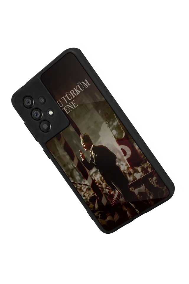 Samsung Galaxy A73 Uyumlu Mustafa Kemal Ataturk Tasarımlı Glossy Premium Kılıf