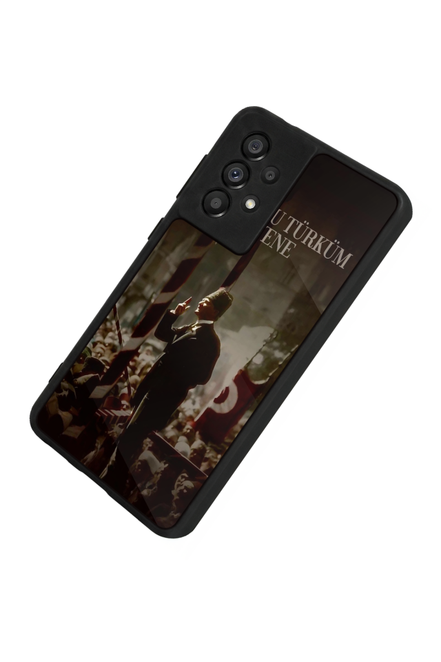 Samsung Galaxy A73 Uyumlu Mustafa Kemal Ataturk Tasarımlı Glossy Premium Kılıf