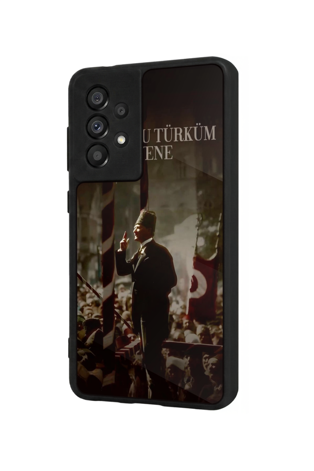 Samsung Galaxy A73 Uyumlu Mustafa Kemal Ataturk Tasarımlı Glossy Premium Kılıf