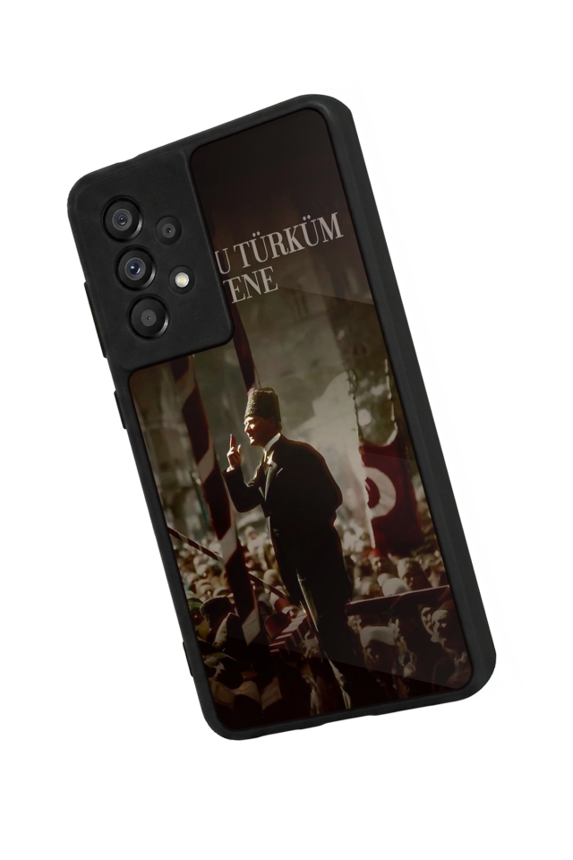 Samsung Galaxy A73 Uyumlu Mustafa Kemal Ataturk Tasarımlı Glossy Premium Kılıf