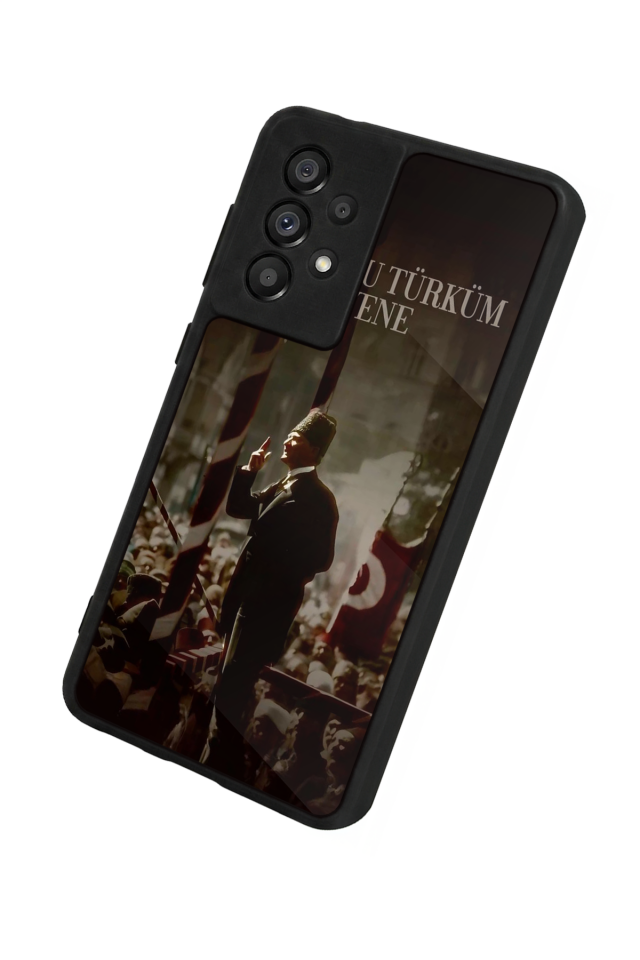Samsung Galaxy A73 Uyumlu Mustafa Kemal Ataturk Tasarımlı Glossy Premium Kılıf