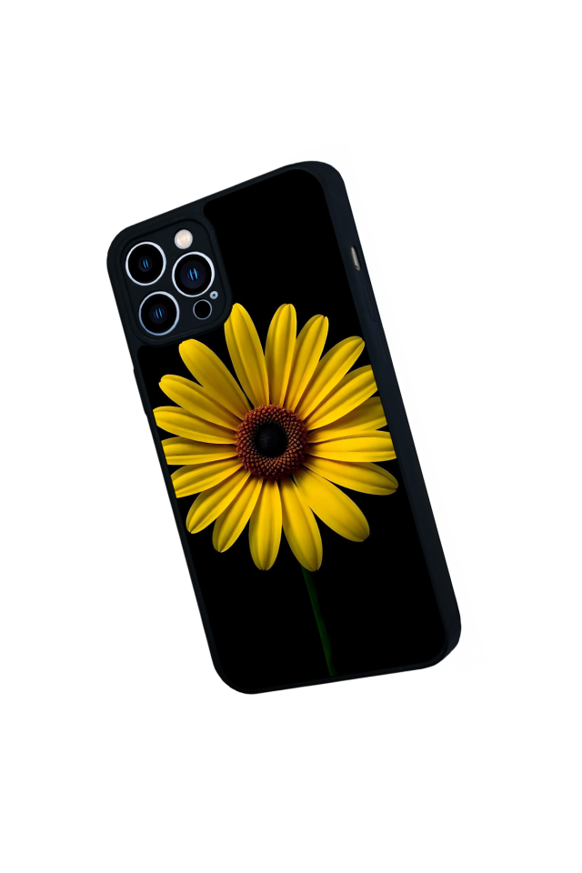 iPhone 13 Pro Max Uyumlu Papatya Tasarımlı Glossy Premium Kılıf