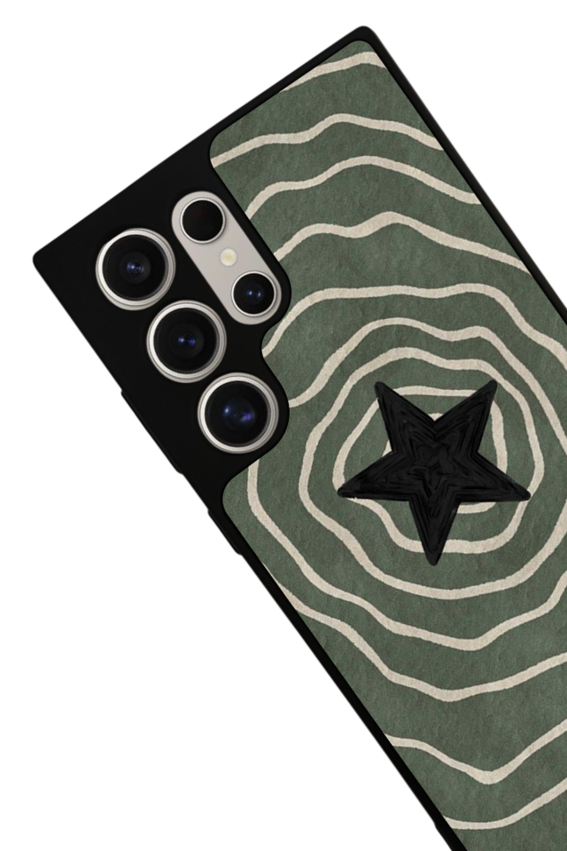 Samsung Galaxy S22 Ultra Uyumlu Retro Yildizlar Tasarımlı Glossy Premium Kılıf