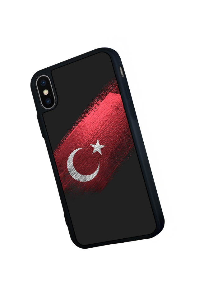 iPhone X/ XS Uyumlu Türk Bayragi Tasarımlı Glossy Premium Kılıf