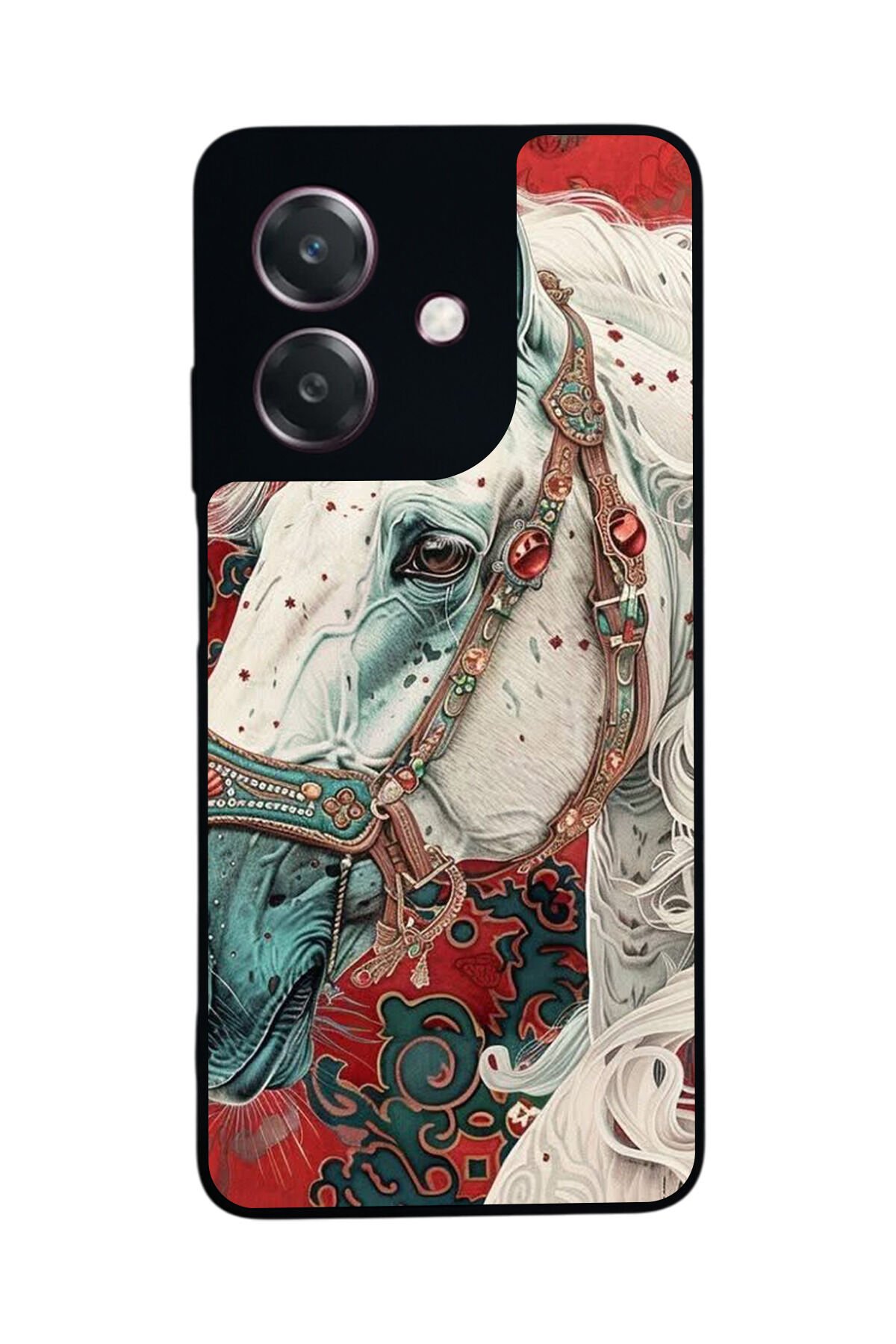 Oppo A3 5G Uyumlu At Horse Tasarımlı Glossy Premium Kılıf