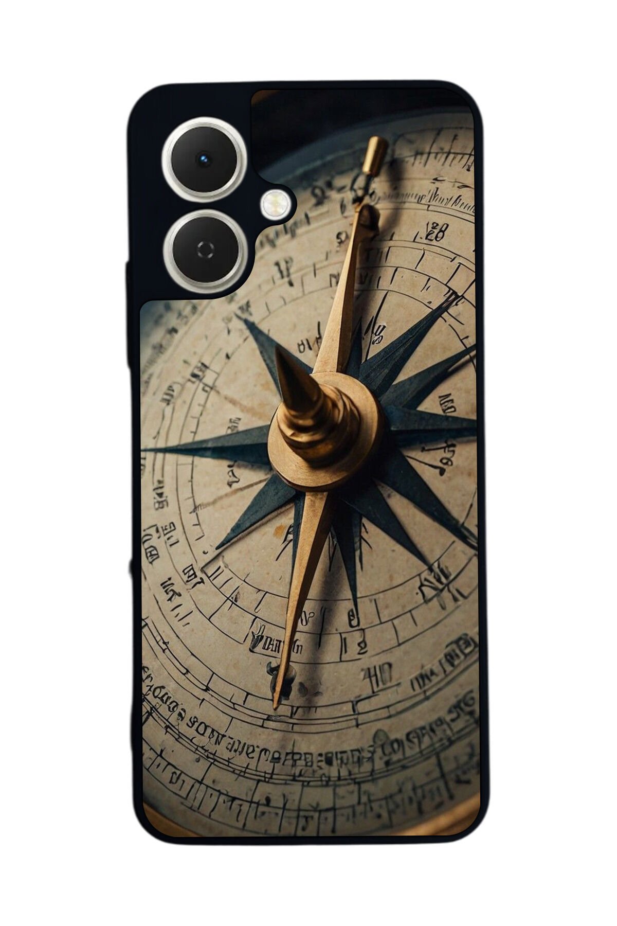 Tecno Spark GO 2 Uyumlu Pusula Tasarımlı Glossy Premium Kılıf