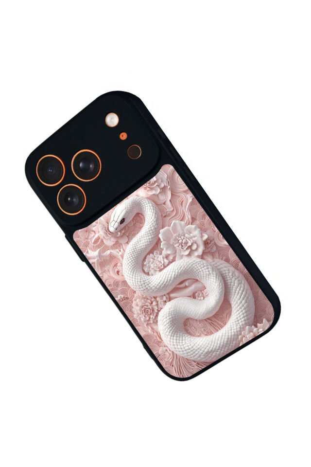 iPhone 17 Pro Uyumlu Yılan Tasarımlı Glossy Premium Kılıf