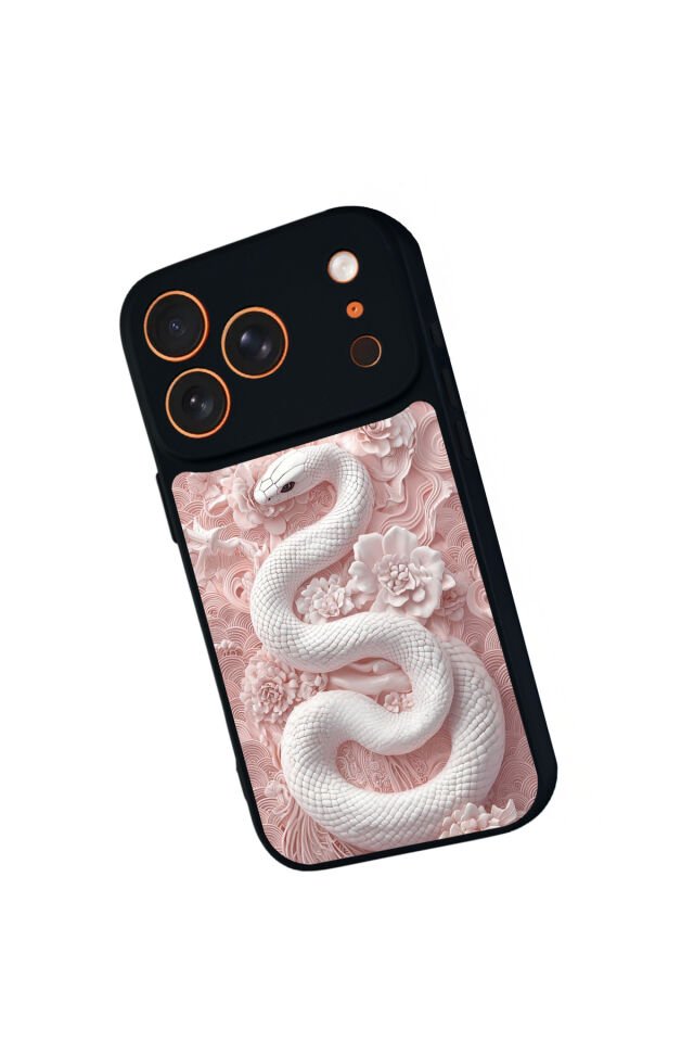 iPhone 17 Pro Uyumlu Yılan Tasarımlı Glossy Premium Kılıf