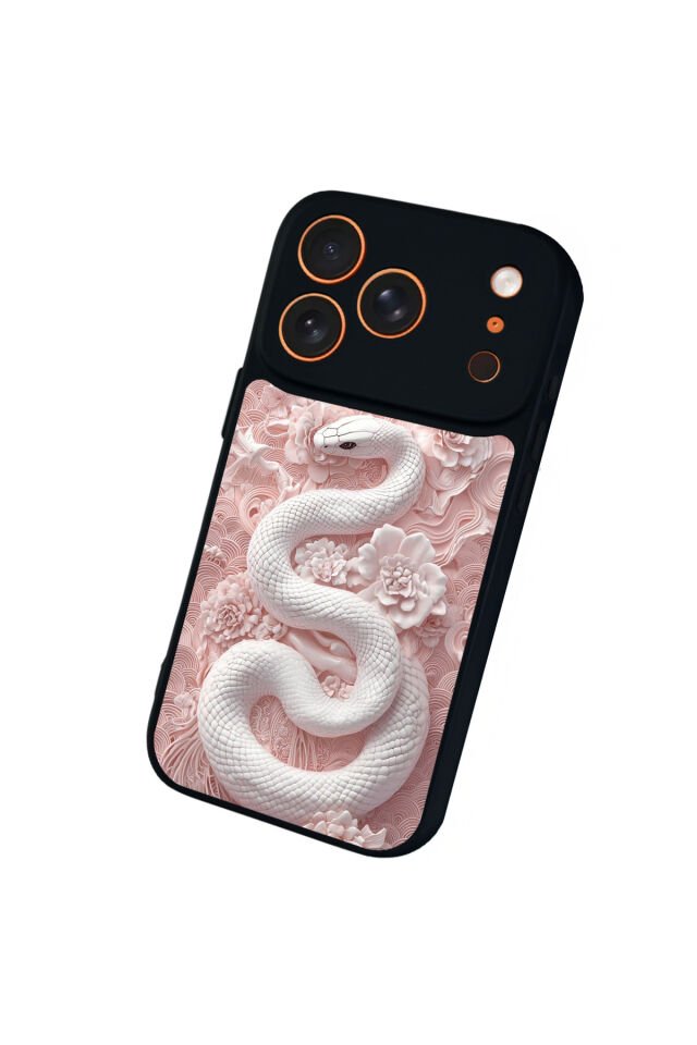 iPhone 17 Pro Uyumlu Yılan Tasarımlı Glossy Premium Kılıf