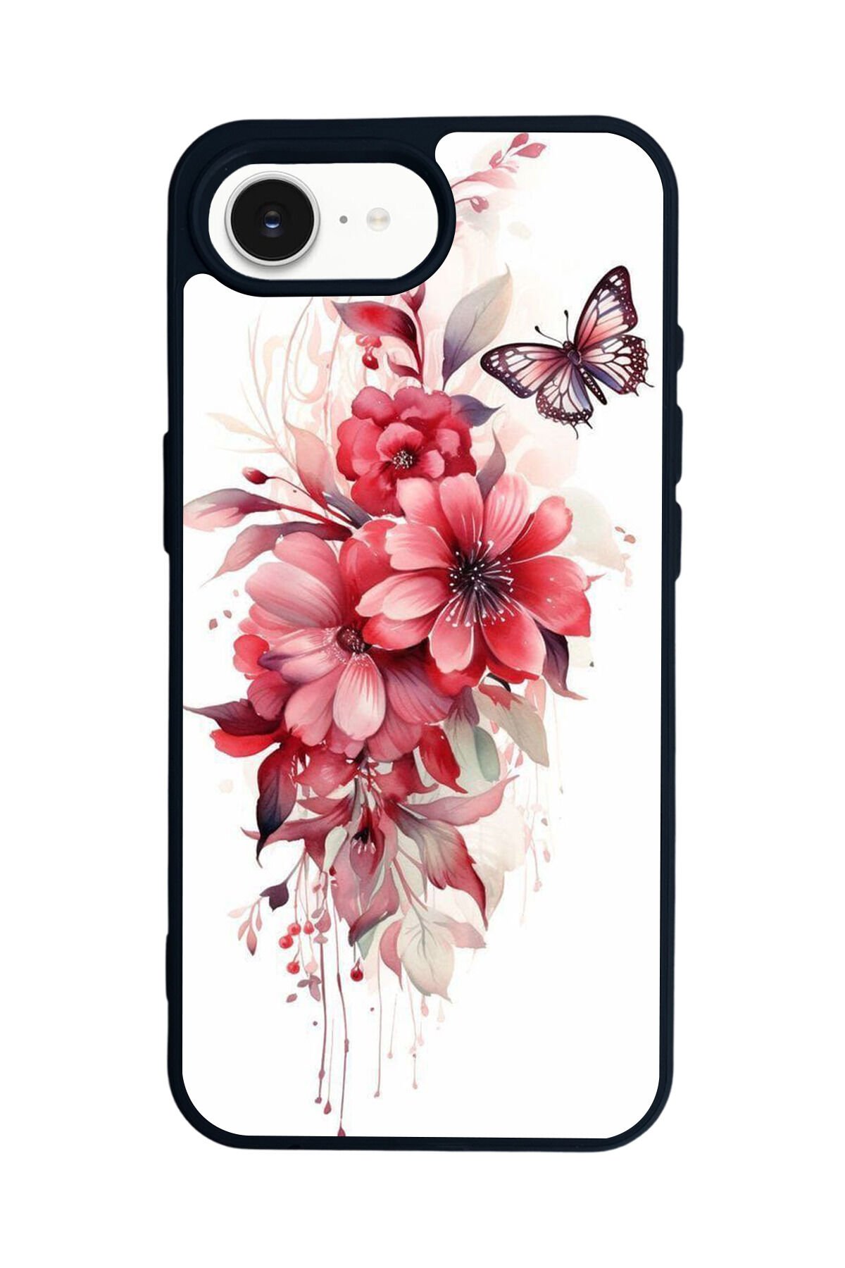 iPhone 16E Uyumlu Floral Tasarımlı Glossy Premium Kılıf