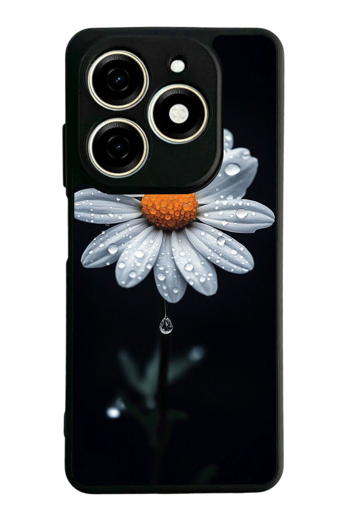 Infınıx Smart 8 Pro Uyumlu Papatya Tasarımlı Glossy Premium Kılıf