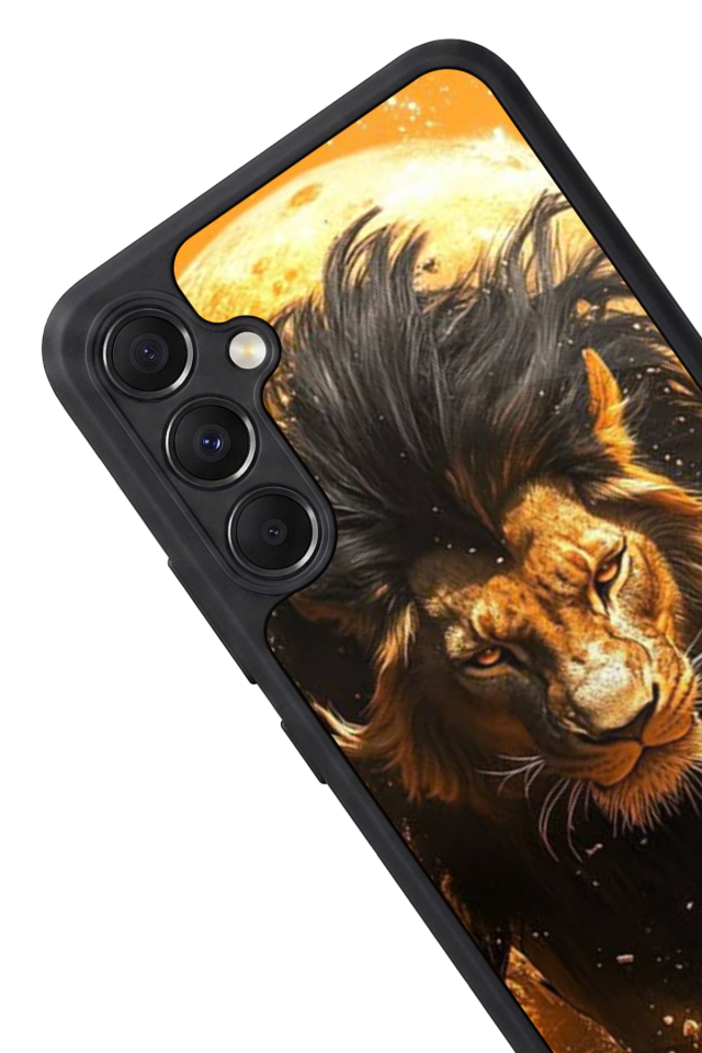 Samsung Galaxy A34 Uyumlu Aslan Tasarımlı Glossy Premium Kılıf