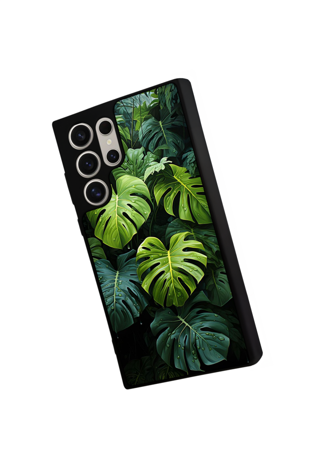 Samsung Galaxy S24 Ultra Uyumlu Botanik Tasarımlı Glossy Premium Kılıf