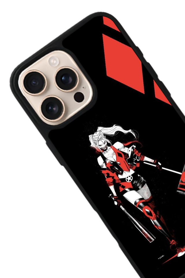 iPhone 15 Pro Max Uyumlu HarleyQueen Tasarımlı Glossy Premium Kılıf