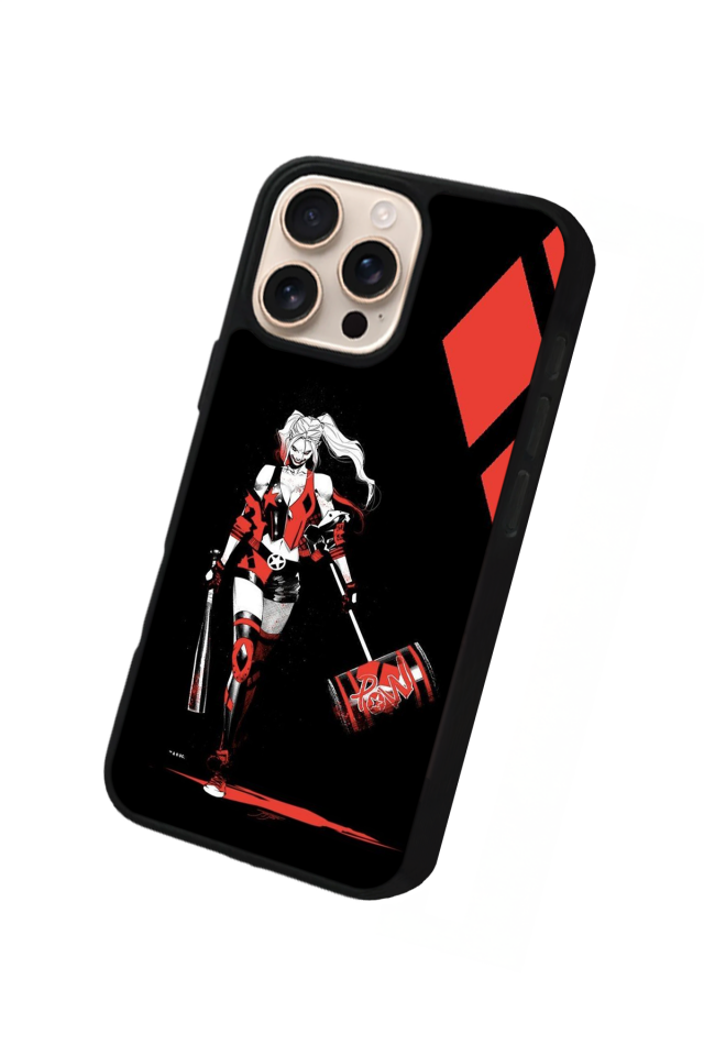 iPhone 15 Pro Max Uyumlu HarleyQueen Tasarımlı Glossy Premium Kılıf