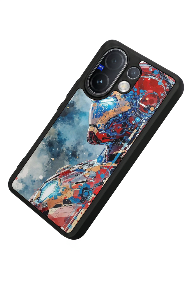 Vivo V60 Uyumlu Iron Man ( Demir Adam ) Tasarımlı Glossy Premium Kılıf
