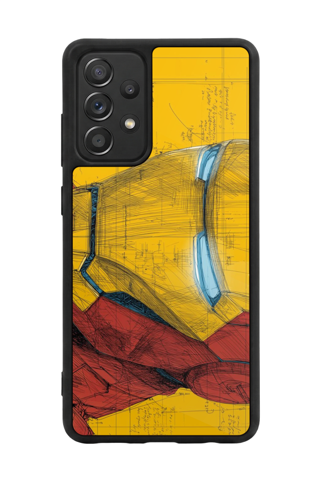 Samsung Galaxy A72 Uyumlu  Iron Man ( Demir Adam ) Tasarımlı Glossy Premium Kılıf