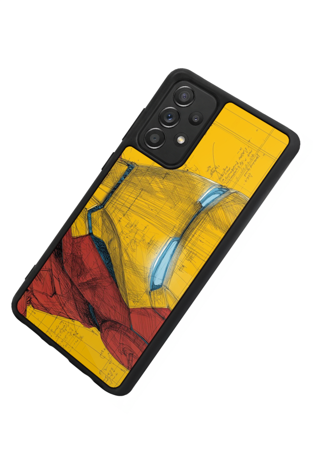 Samsung Galaxy A72 Uyumlu  Iron Man ( Demir Adam ) Tasarımlı Glossy Premium Kılıf