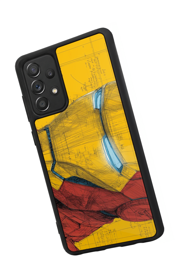 Samsung Galaxy A72 Uyumlu  Iron Man ( Demir Adam ) Tasarımlı Glossy Premium Kılıf