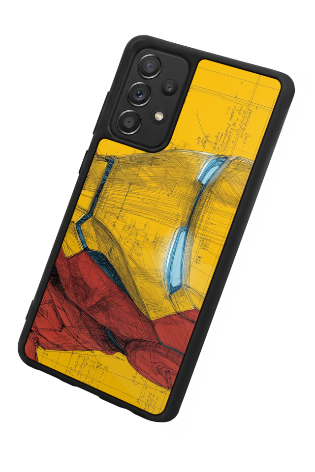 Samsung Galaxy A72 Uyumlu  Iron Man ( Demir Adam ) Tasarımlı Glossy Premium Kılıf
