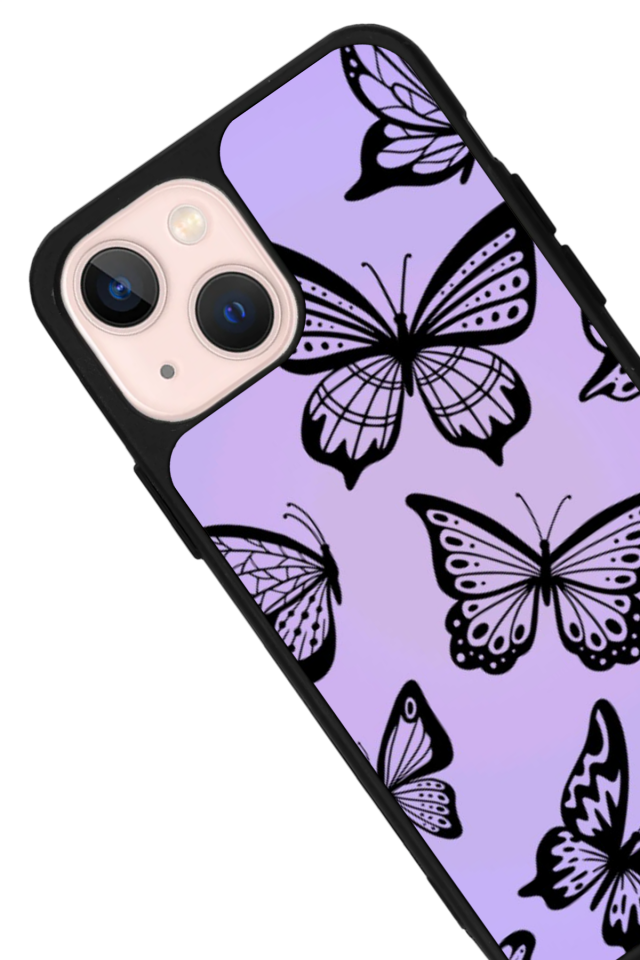 iPhone 15 Uyumlu Kelebek Tasarımlı Glossy Premium Kılıf