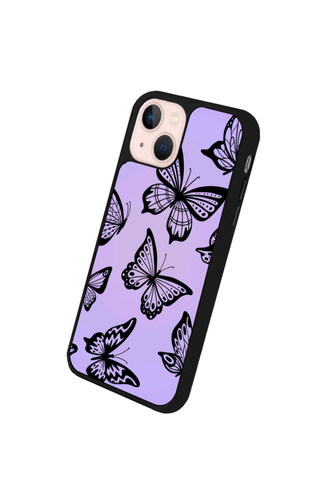 iPhone 15 Uyumlu Kelebek Tasarımlı Glossy Premium Kılıf